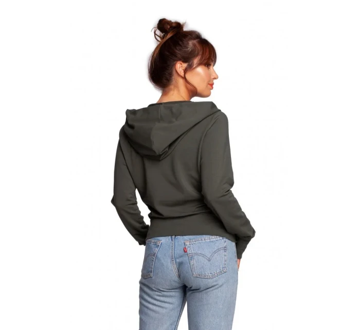 Zavinovací svetr s kapucí model 21787047 černý - BeWear