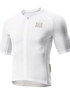Rockbros YDDX011 Cyklistický dres Diamond s krátkým rukávem - velikost L - bílý