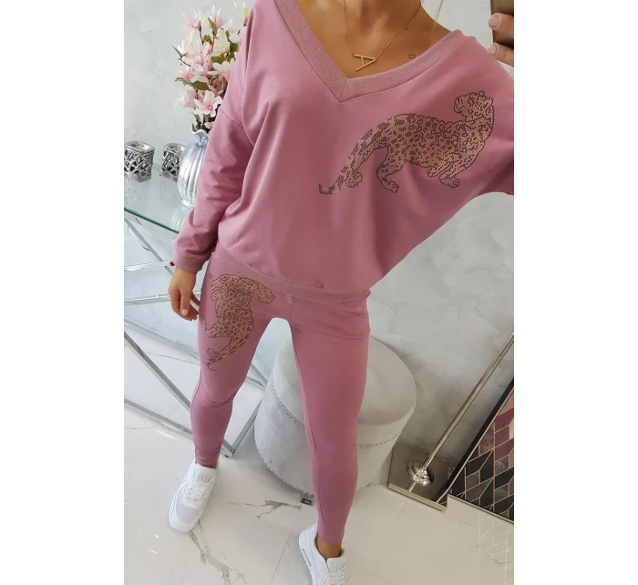 Zirkonová sada panther tmavě růžová Zirkonová sada panther tmavě růžová