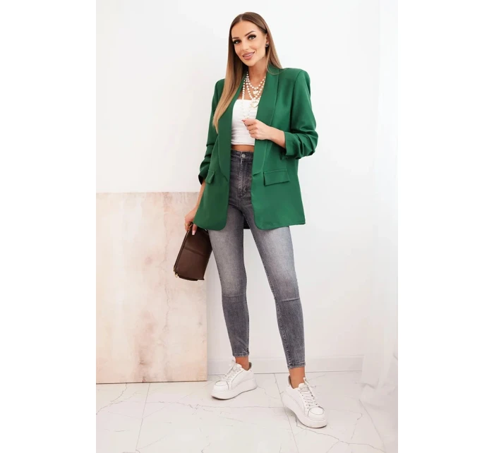 Sako s klopami elegantní zelené Sako s klopami elegantní zelené