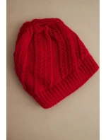 Dámská zimní čepice z vlny model 21750362 červená - K-Fashion