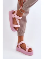 Dámské sandály na platformě Big Star model 21652637 růžové - Big Star Shoes Dámské sandály na platformě Big Star model 21652637 růžové - Big Star Shoes