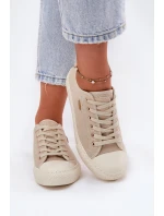 Dámské Textilní Tenisky Big Star RR274767 Béžové Dámské Textilní Tenisky Big Star RR274767 Béžové