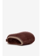 Dětské sněhule s výšivkou na platformě čokoládové model 21718400 - Boto Dětské sněhule s výšivkou na platformě čokoládové model 21718400 - Boto