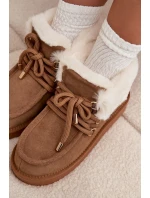 Dámské sněhule D.Franklin z přírodního semiše – camel Dámské sněhule D.Franklin z přírodního semiše – camel