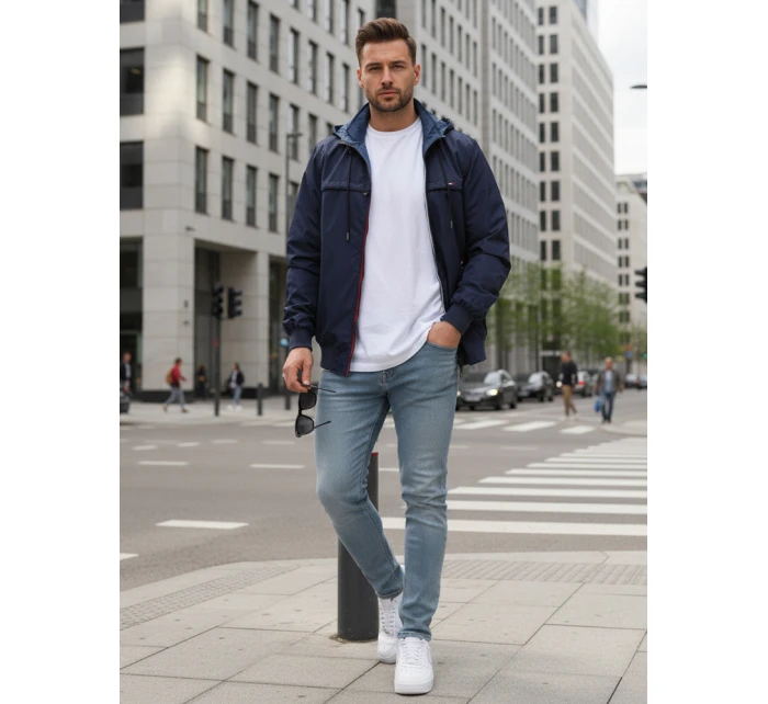 FashionStreet pánská tmavě modrá oboustranná přechodná bunda TX4985 FashionStreet pánská tmavě modrá oboustranná přechodná bunda TX4985