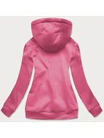 Tmavě růžová dámská tepláková mikina model 18340719 - J.STYLE Tmavě růžová dámská tepláková mikina model 18340719 - J.STYLE