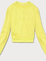 Dámská tenká krátká mikina žlutá (8B938-33)