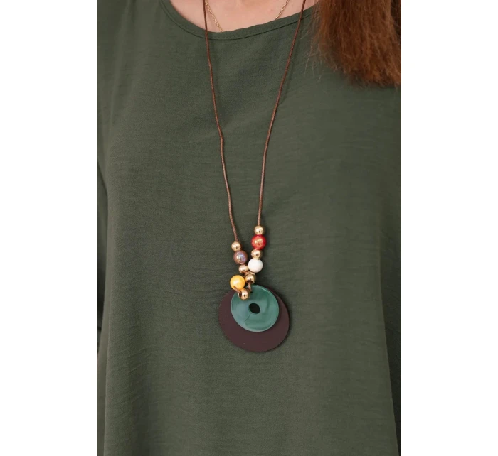 Sada halenky + kalhot s přívěskem khaki