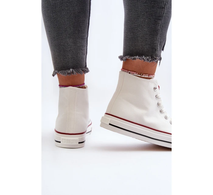 Dámské vysoké tenisky Big Star NN274276 bílé