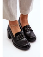 Dámské lodičky na podpatku s ozdobou černé model 21655254 - Boto Dámské lodičky na podpatku s ozdobou černé model 21655254 - Boto