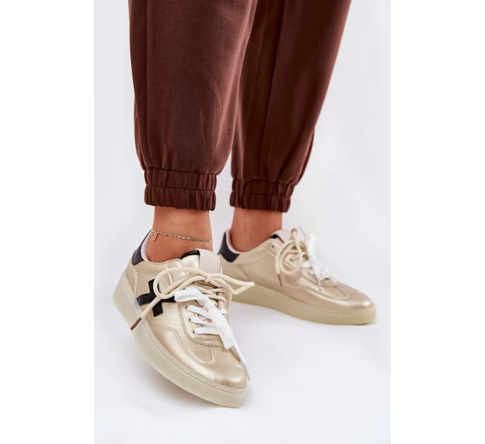 Nízké dámské sportovní boty zlaté model 21685903 - Boto Nízké dámské sportovní boty zlaté model 21685903 - Boto