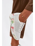 Semišové Ažurové Dámské Polobotky model 22074685 Béžové - VINCEZA Semišové Ažurové Dámské Polobotky model 22074685 Béžové - VINCEZA