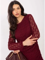 Sukienka IT SK model 21807997 bordowy - FPrice Sukienka IT SK model 21807997 bordowy - FPrice