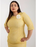 LK SK 506721 šaty.69 tmavě žlutá