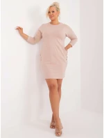 Sukienka RV SK model 20190747 beżowy - FPrice Sukienka RV SK model 20190747 beżowy - FPrice