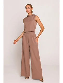 Kombinéza model 22312949 s rozparkem na zádech – mocca - Moe