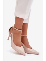 Dámské lakované lodičky z eko kůže - béžové Fionnel Dámské lakované lodičky z eko kůže - béžové Fionnel