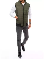 Pánská prošívaná zelená vesta FashionStreet TX4019