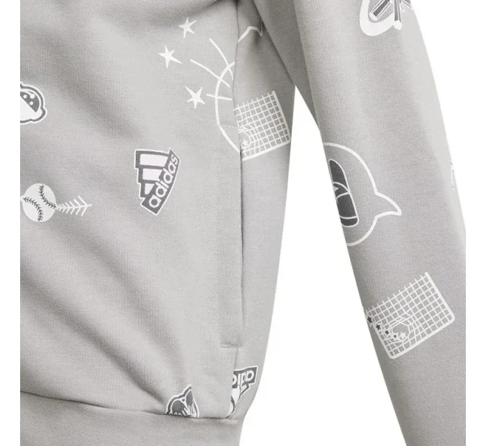 Adidas Biuv Zip Hoodie Jr IS3755 Mikina s kapucí Adidas Biuv Zip Hoodie Jr IS3755 Mikina s kapucí