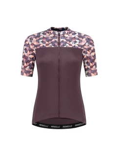 Rogelli ESSENTIAL GRAPHIC dres bordó-korálová M