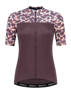 Rogelli ESSENTIAL GRAPHIC dres bordó-korálová M