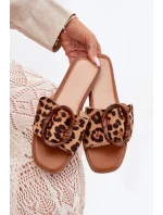 Dámské Ploché Pantofle S Přezkou Leopard model 21699424 - Boto Dámské Ploché Pantofle S Přezkou Leopard model 21699424 - Boto