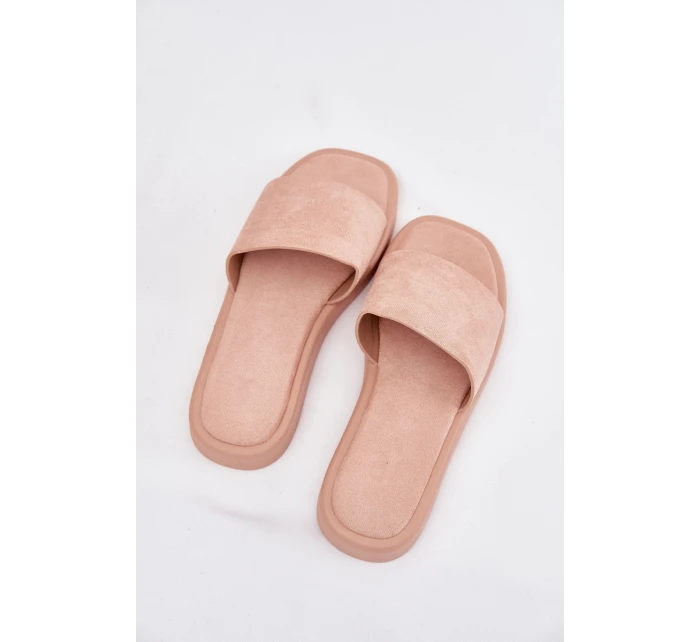 Dámské Pantofle Na Platformě Z Eko Semiše Špinavě Růžové Jorina Dámské Pantofle Na Platformě Z Eko Semiše Špinavě Růžové Jorina