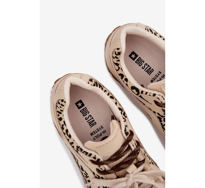 Kožené semišové dámské tenisky Big Star model 22074804 béžové - Big Star Shoes Kožené semišové dámské tenisky Big Star model 22074804 béžové - Big Star Shoes