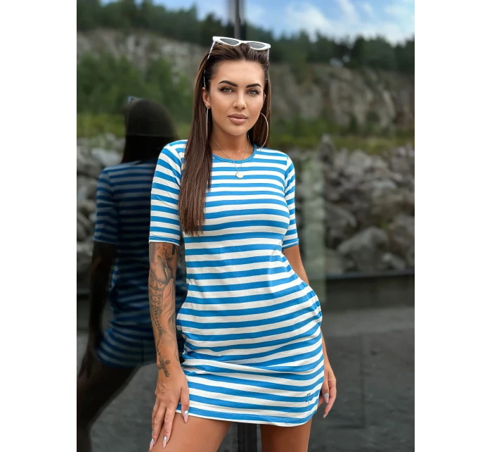 TW SK 2092 šaty.83P bílá a modrá