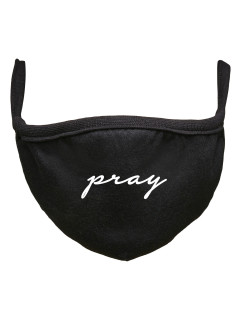 Černá maska na obličej Pray Wording