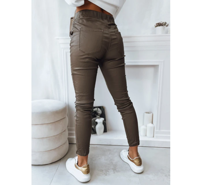 Dámské kalhoty LIZZY dark beige FashionStreet UY1775 Dámské kalhoty LIZZY dark beige FashionStreet UY1775