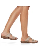 Pohodlné žabky Rieker W RKR681 beige Pohodlné žabky Rieker W RKR681 beige