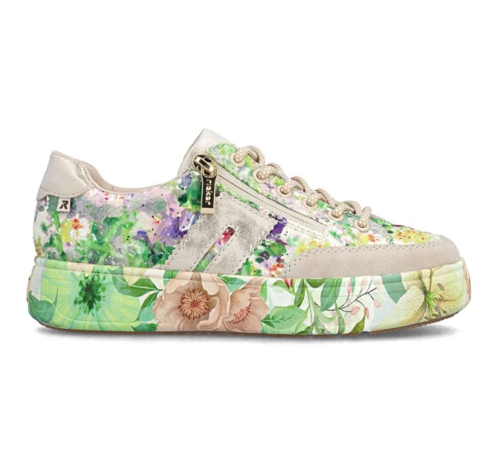 Dámské boty na platformě zelené Rieker M7711-91