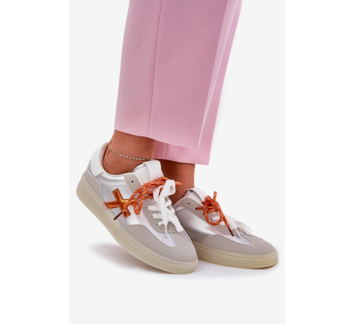 Nízké Dámské Sportovní Boty Stříbrné model 21685917 - Boto Nízké Dámské Sportovní Boty Stříbrné model 21685917 - Boto