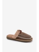 Dámské pantofle s kožešinou a výšivkou Zelené Perivelle Dámské pantofle s kožešinou a výšivkou Zelené Perivelle