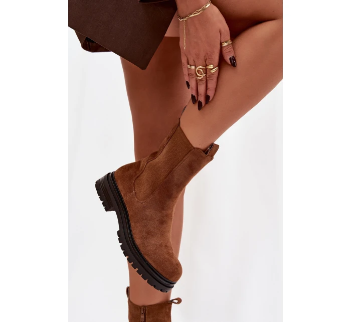 Dámské boty na zip Camel model 21758928 - Boto