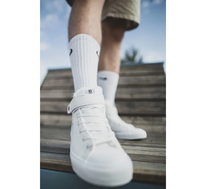 Pánské vysoké zateplené tenisky Big Star - bílé