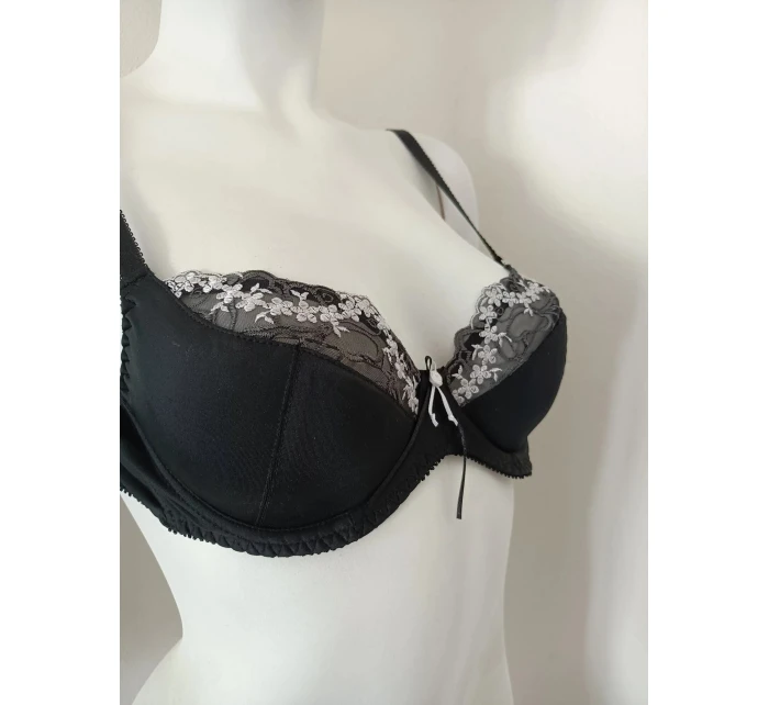 Vyztužená podprsenka s kosticí 047 černá - Kostar