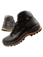 Grisport Marrone pánské trekové boty kožené nepromokavé kotníkové boty