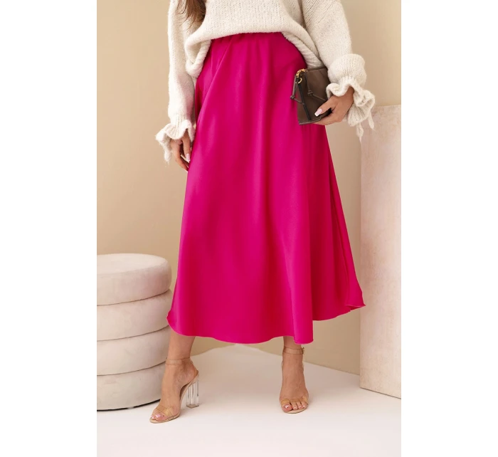 Dámská viskózová rozšířená sukně fuchsie Dámská viskózová rozšířená sukně fuchsie