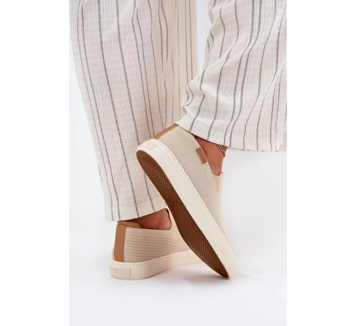 Dámské Tenisky Slip-On Big Star RR274721 Béžové Dámské Tenisky Slip-On Big Star RR274721 Béžové