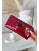 Lakovaný dámský peněženka z eko kůže červená Phelina