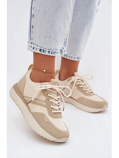 Dámské tenisky na platformě Big Star TT274278 Béžové