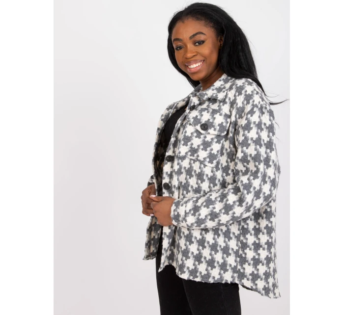 Košile EM KS U178.14 bílá šedá