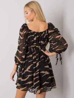 Šaty LC SK 22K 3040.19P černá a béžová