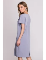 Šaty uvolněného střihu s výstřihem do V šedá model 20966044 - STYLOVE Šaty uvolněného střihu s výstřihem do V šedá model 20966044 - STYLOVE