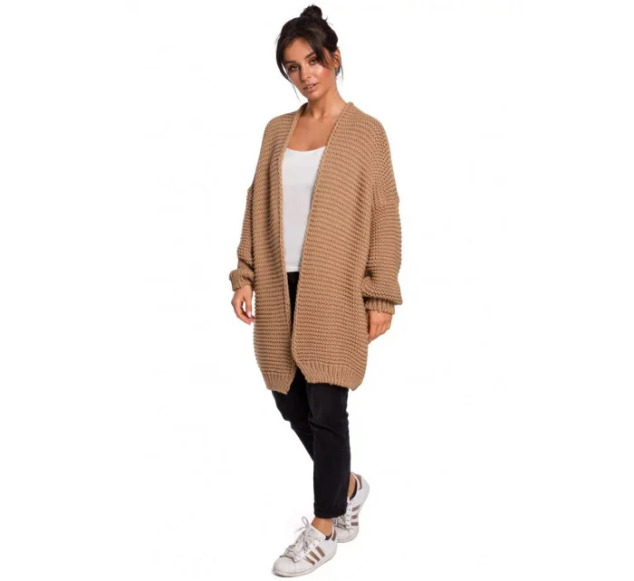 Dámský svetr nadměrné velikosti BK037 - karamelový - BeWear