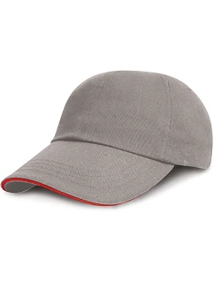 Result Headwear RC 024XP 6 panelová nízkoprofilová sandwich kšiltovka 28.24XP grey/red