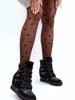 Kožené Boty Na Podpatku Černé model 21635445 - Boto